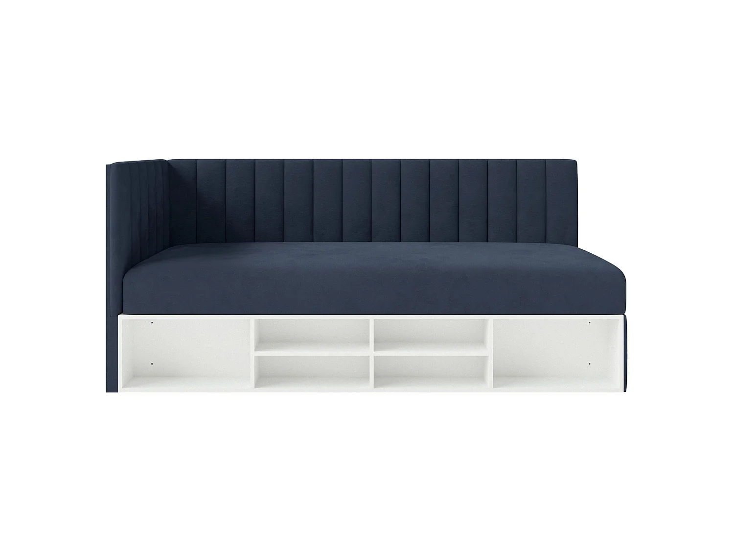 Lit ado avec rangement - bleu marine - côté gauche- VENTRIO