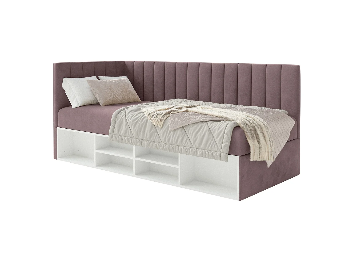 Lit ado avec rangement - violet- côté gauche- VENTRIO