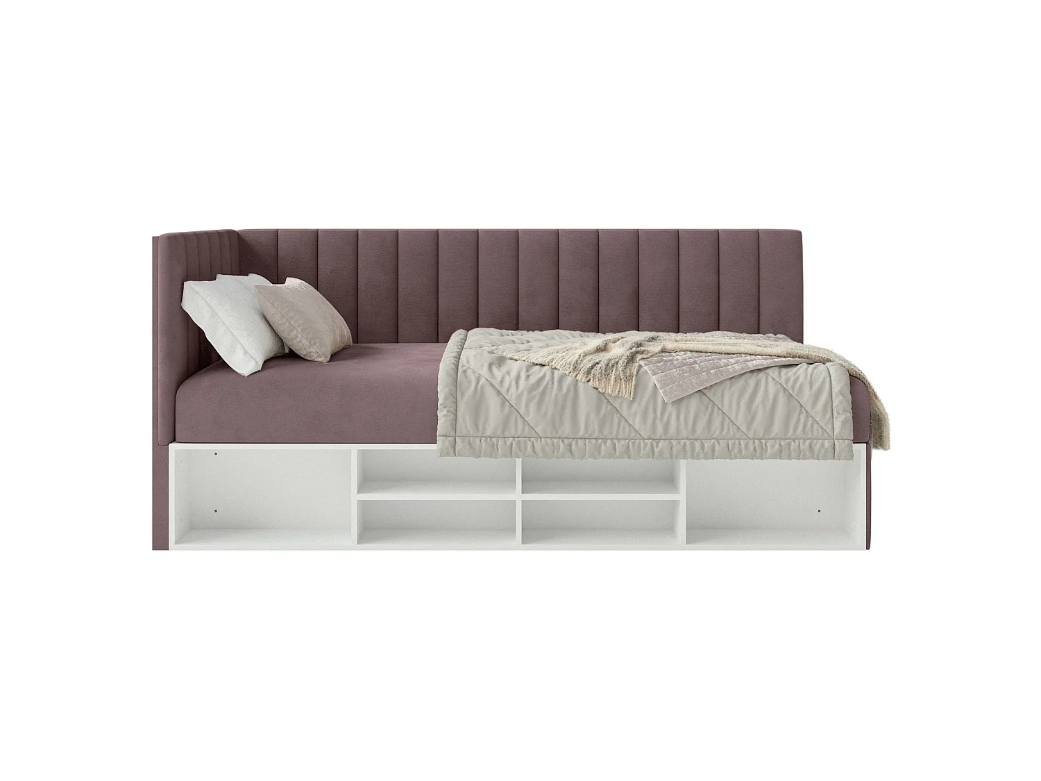 Lit ado avec rangement - violet- côté gauche- VENTRIO