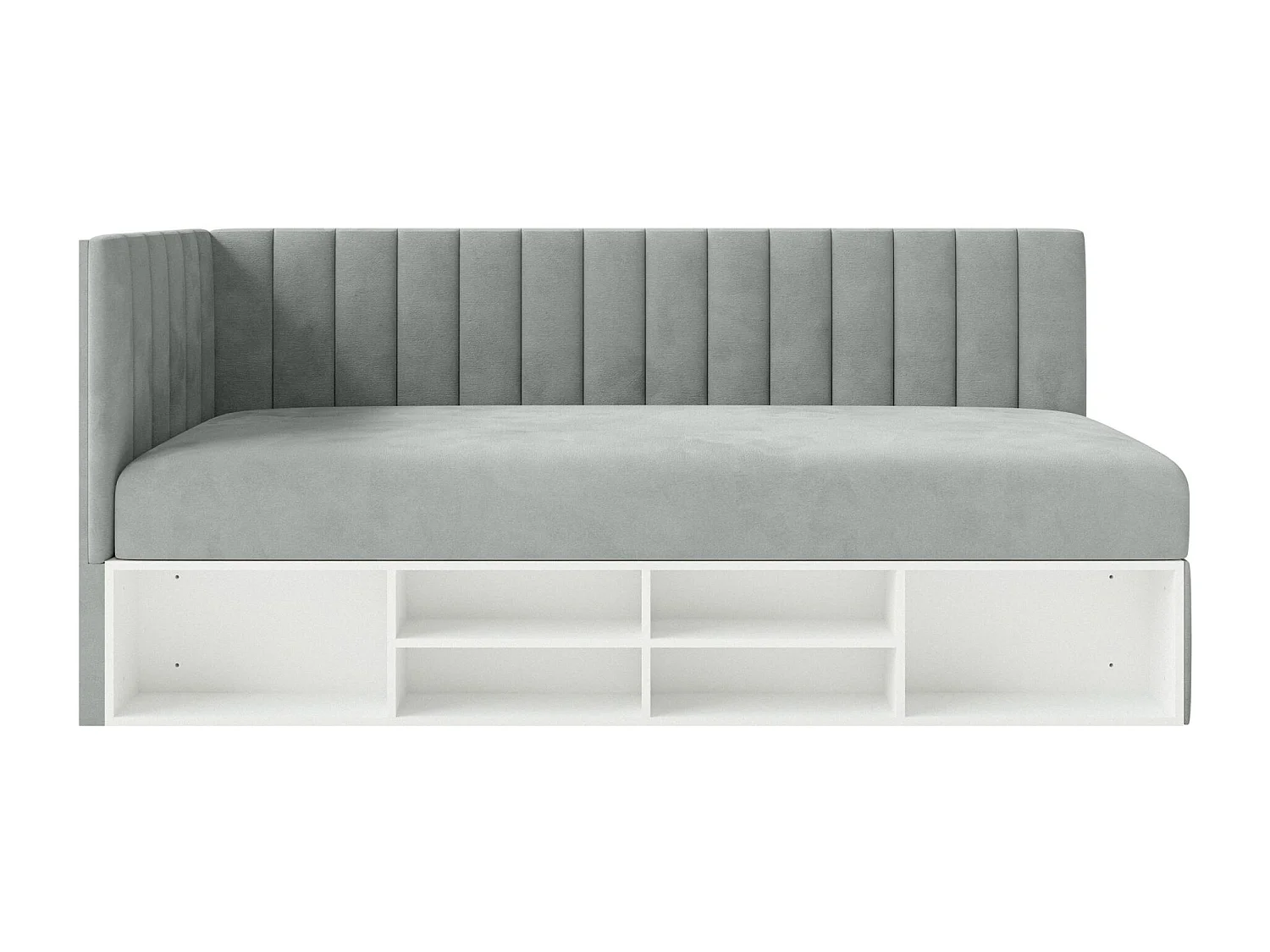 Lit ado avec rangement - gris - côté gauche- VENTRIO