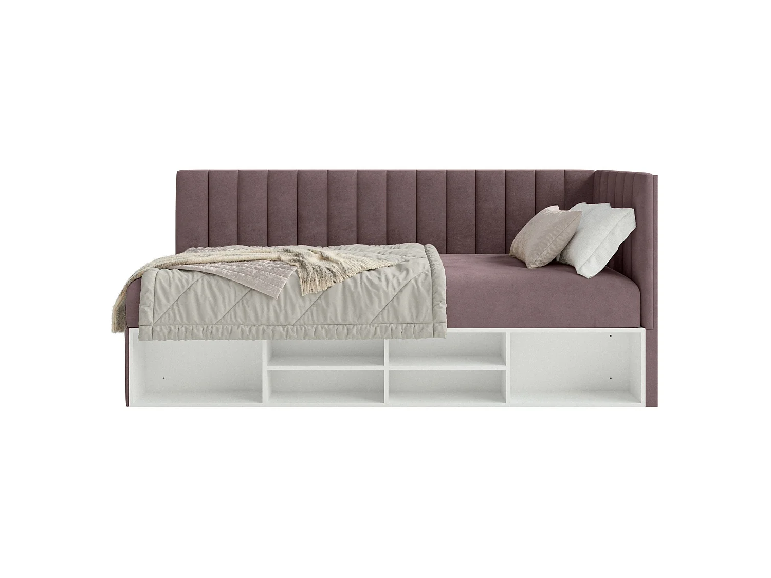 Lit ado avec rangement - violet- côté droit - VENTRIO