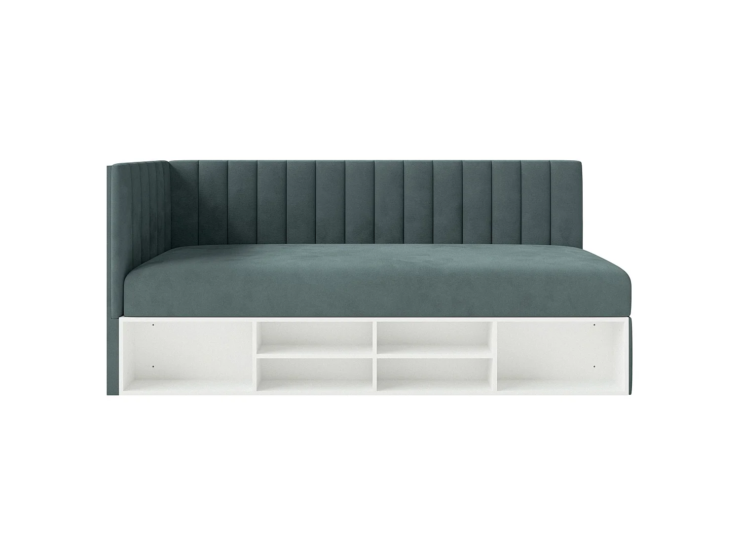 Lit ado avec rangement - bleu gris - côté gauche- VENTRIO