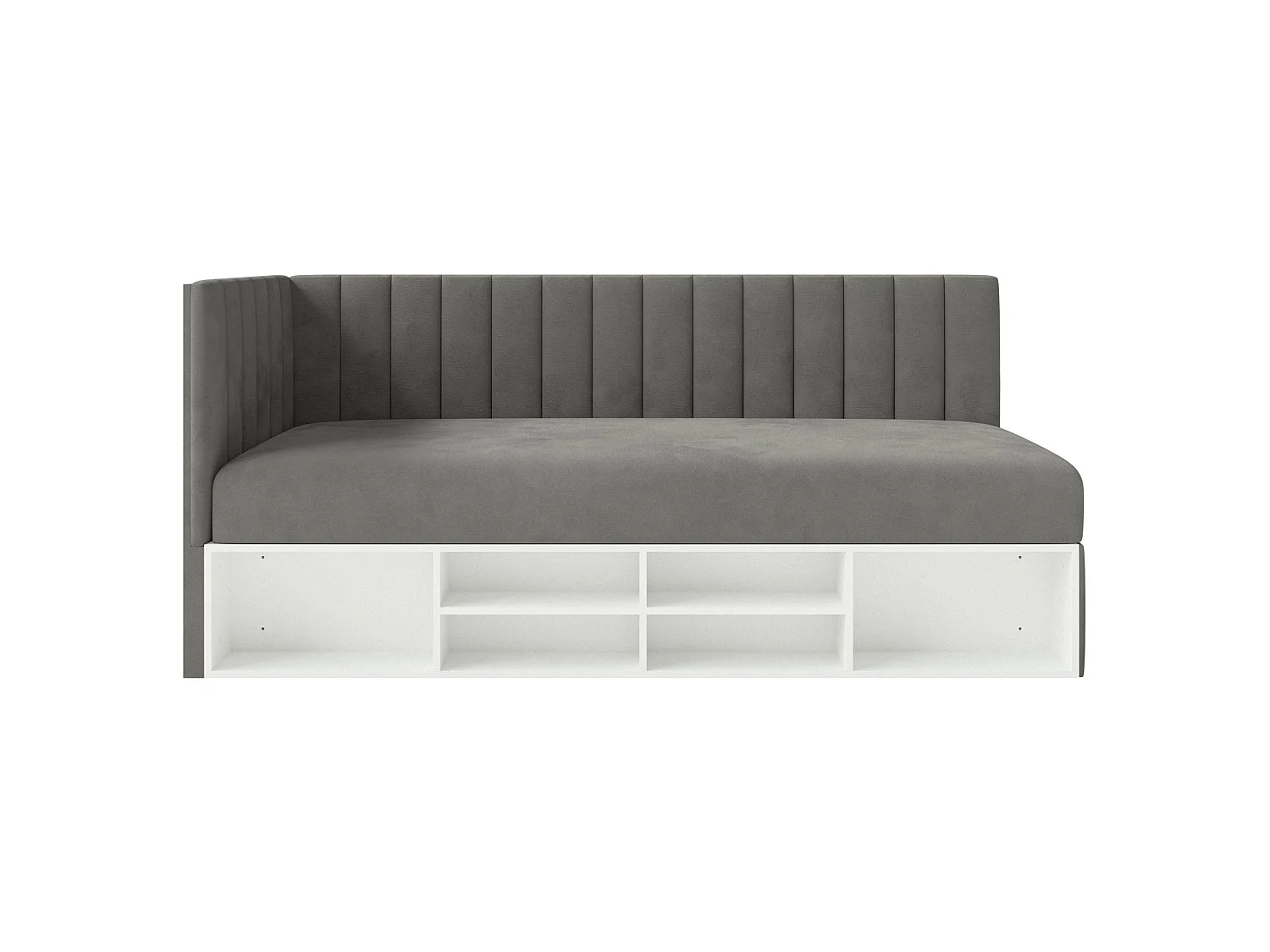 Lit ado avec rangement - gris foncé - côté gauche- VENTRIO