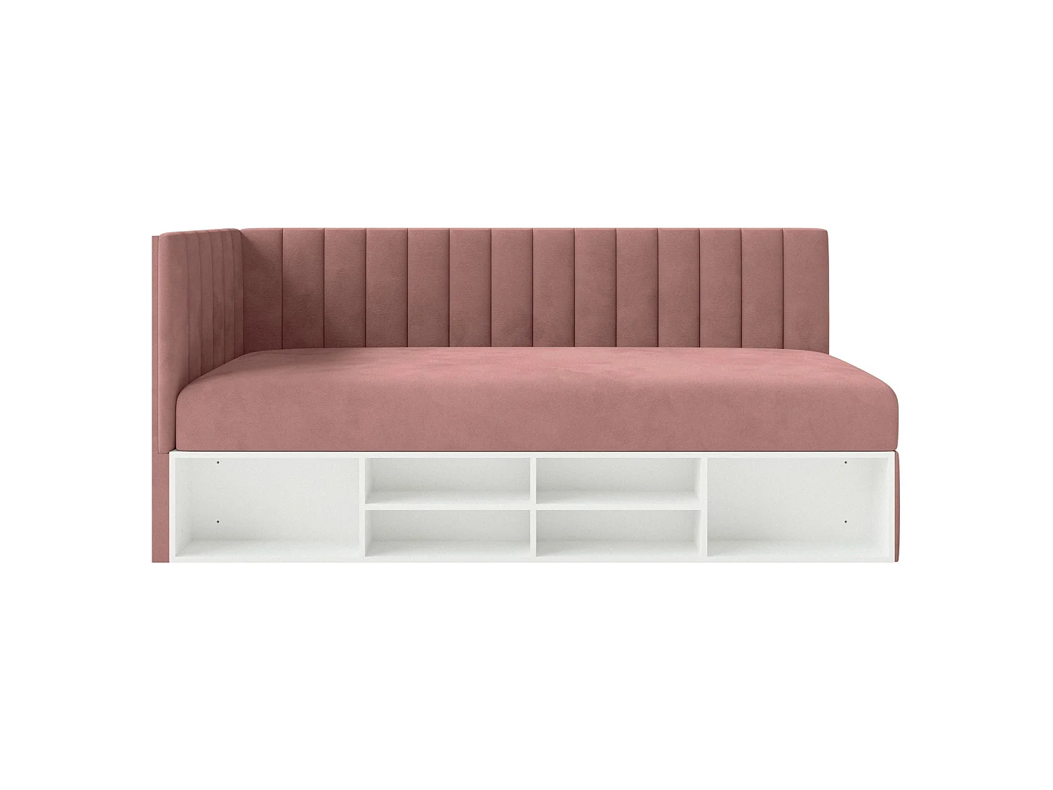 Lit ado avec rangement - rose - côté gauche- VENTRIO