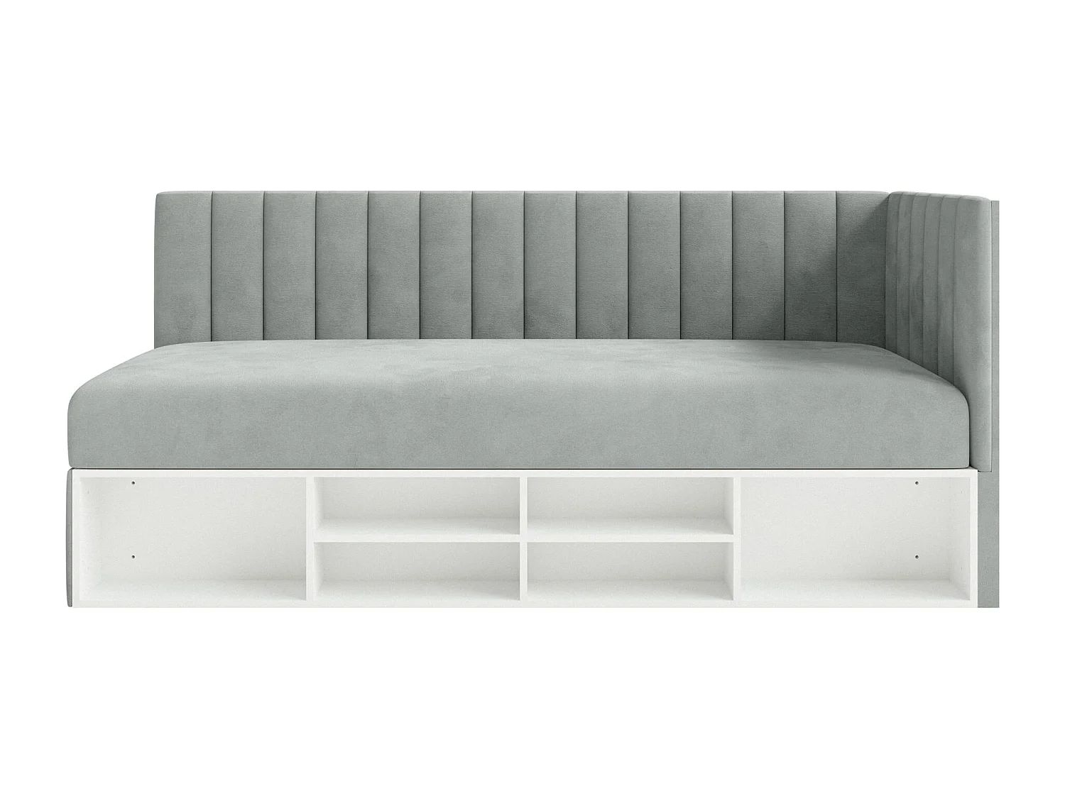 Lit ado avec rangement - gris - côté droit - VENTRIO