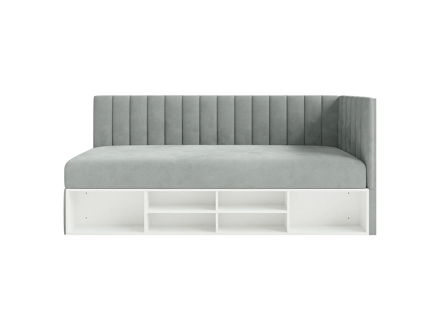Lit ado avec rangement - gris - côté droit - VENTRIO