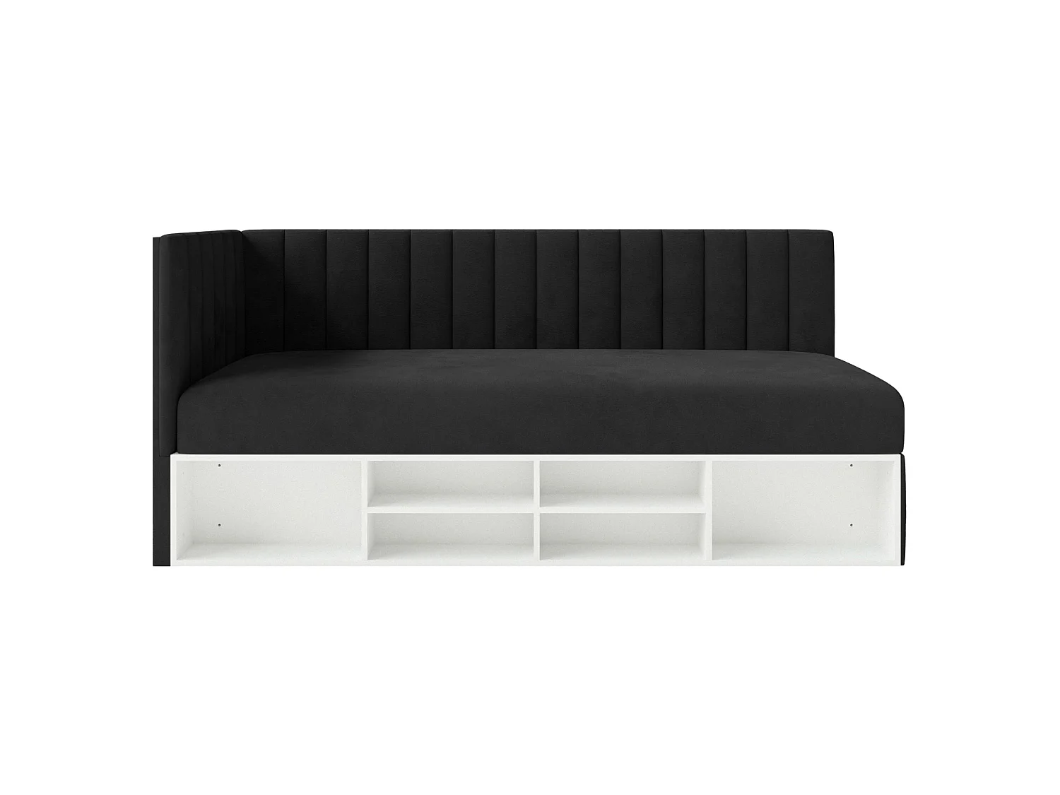 Lit ado avec rangement - noir - côté gauche- VENTRIO