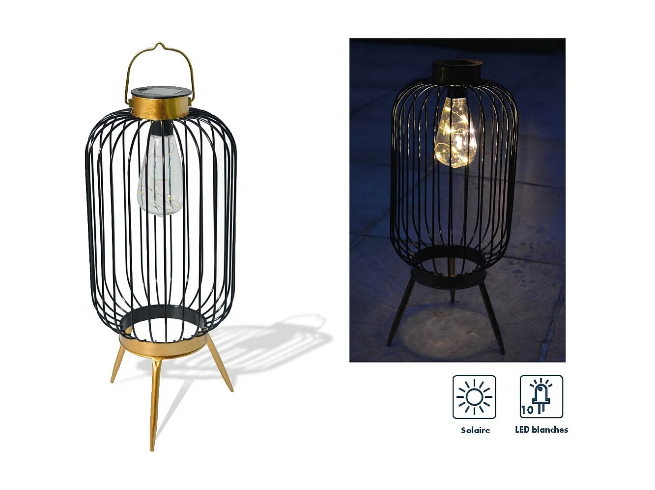 Lanterne solaire filaire Celestin Ø19cm - Orium