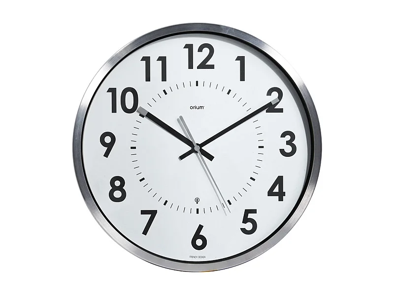 Horloge radio contrôlée Abylis Ø30cm - alu - Orium