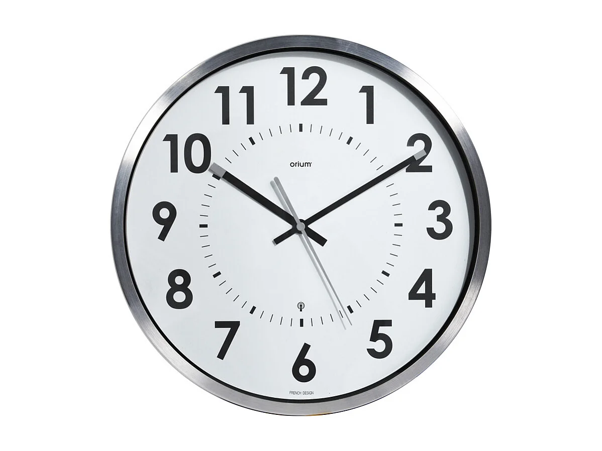 Horloge radio contrôlée Abylis Ø30cm - alu - Orium