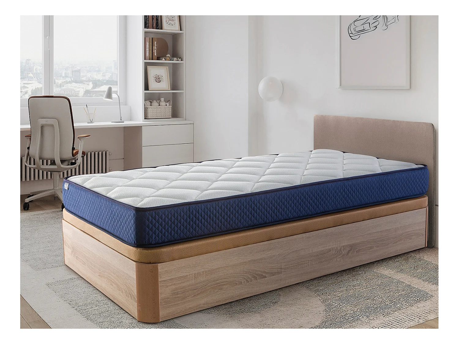 Matratze 90x180 SHAULA -H3- Hohe 18 CM | 2 Seiten Sommer/Winter - Unabhängigkeit Beim Schlafen