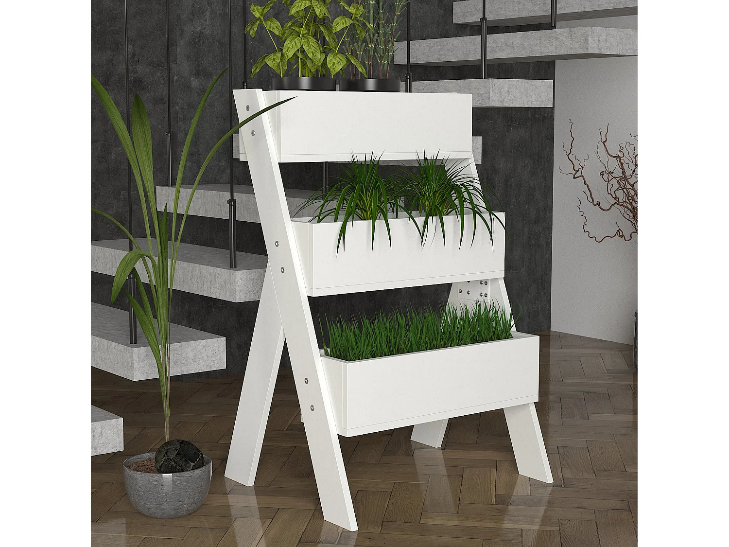 Blumenständer Gardenia Weiß