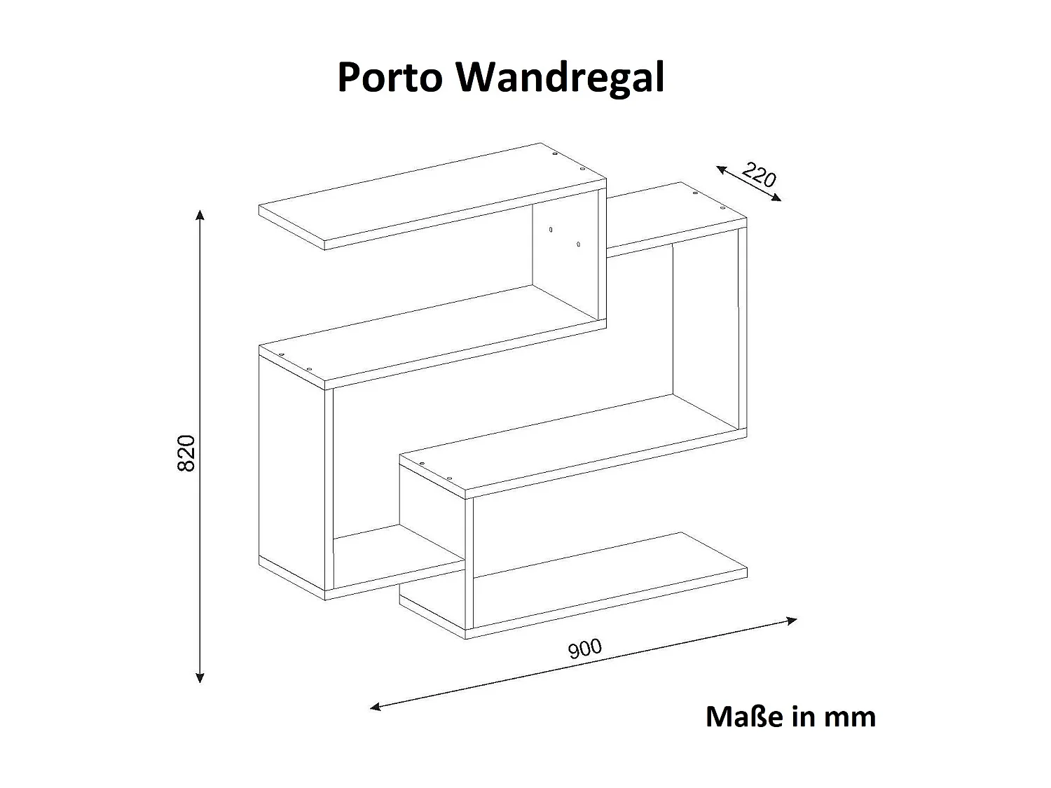 Wandregal Porto Weiß