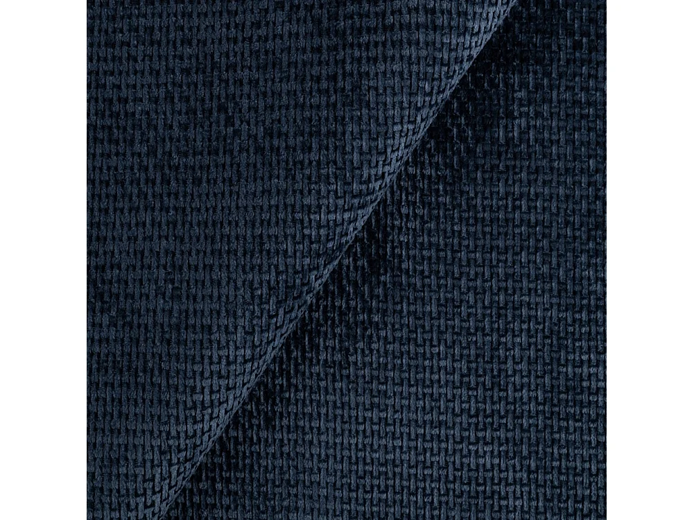 Harmony - Moderner Sessel aus Marineblau Chenille-Stoff mit Hohen Schwarzen Metallfüßen
