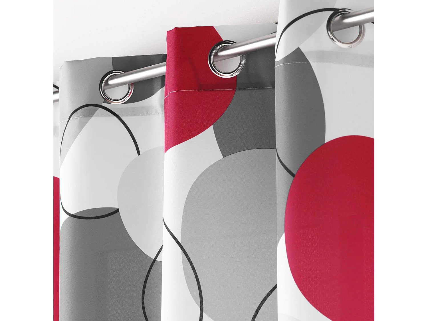 Vorhang mit geometrischen Formen 140 x 260 cm