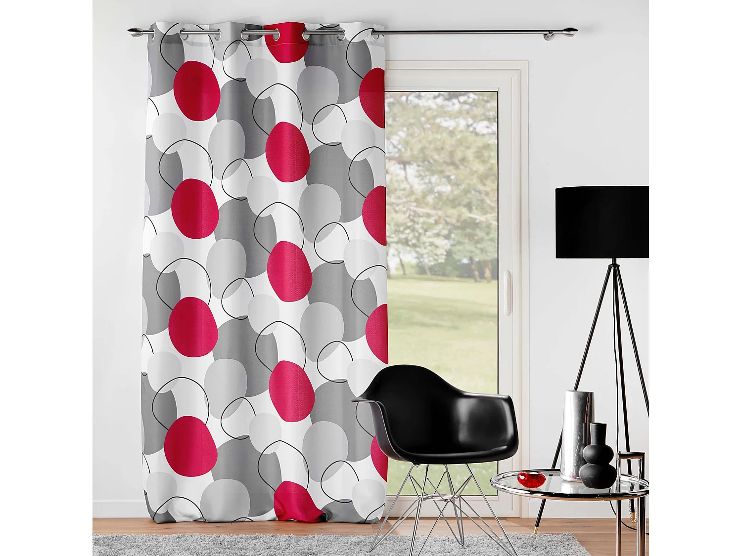 Vorhang mit geometrischen Formen 140 x 260 cm