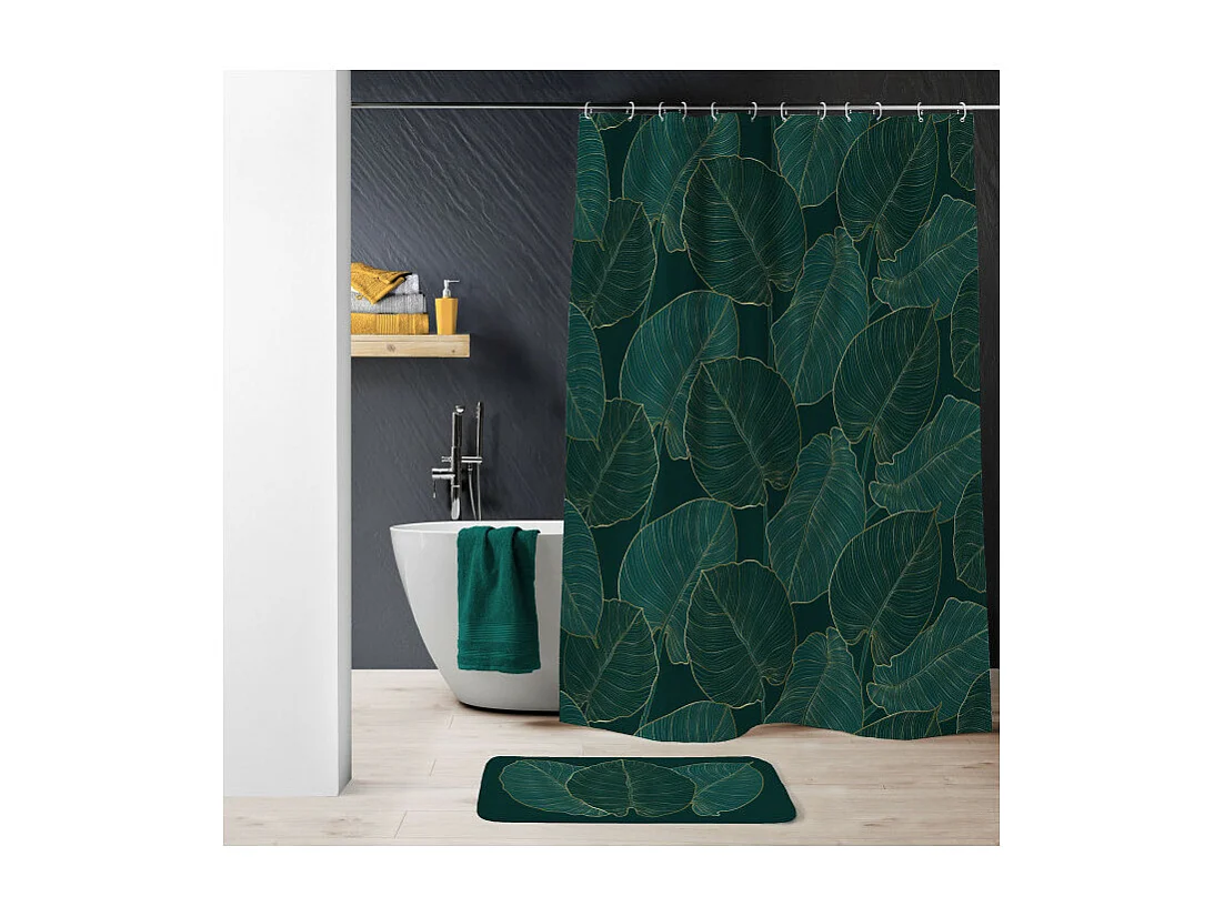 Rideau de Douche "Jade" 180x200cm Vert