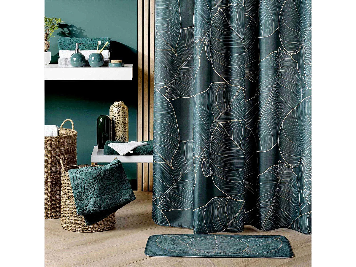 Rideau de Douche "Jade" 180x200cm Vert