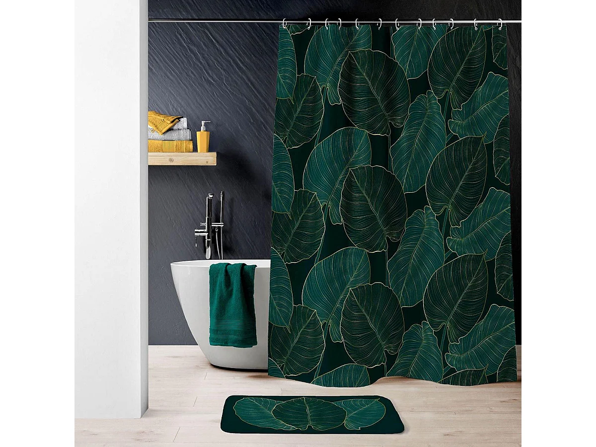 Rideau de Douche "Jade" 180x200cm Vert