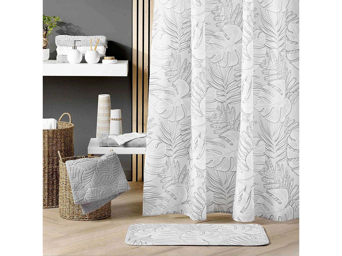 Rideau de Douche "Amber" 180x200cm Gris