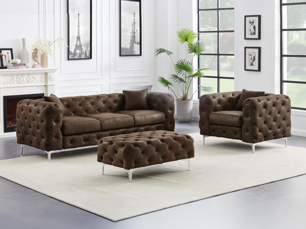 Chesterfield-Sofa 3-Sitzer, Chesterfield-Sessel & Chesterfield-Hocker - Mik günstig online kaufen