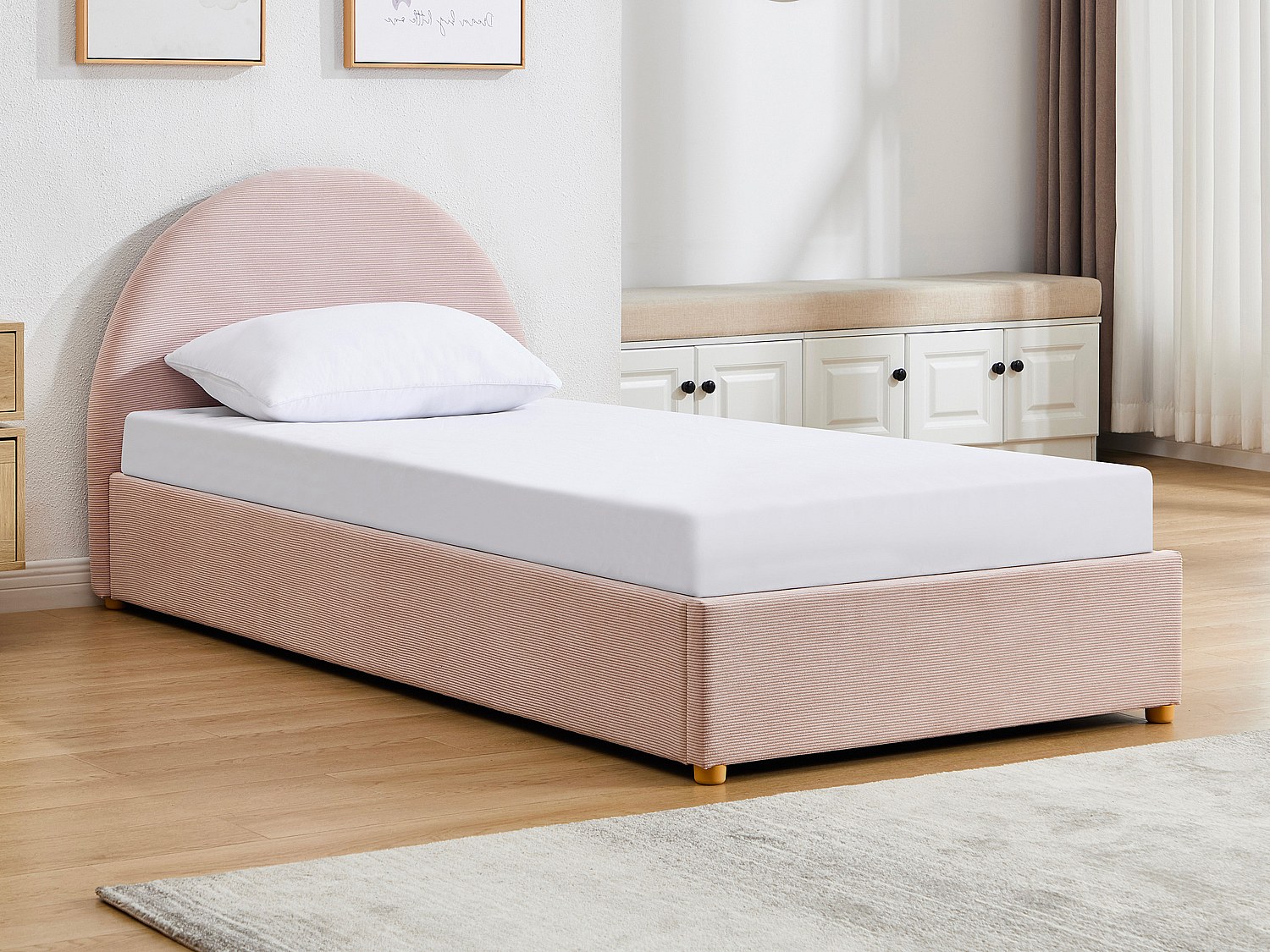 Säng med förvaring 90 x 190 cm - Manchester - Rosa - LIRIMO