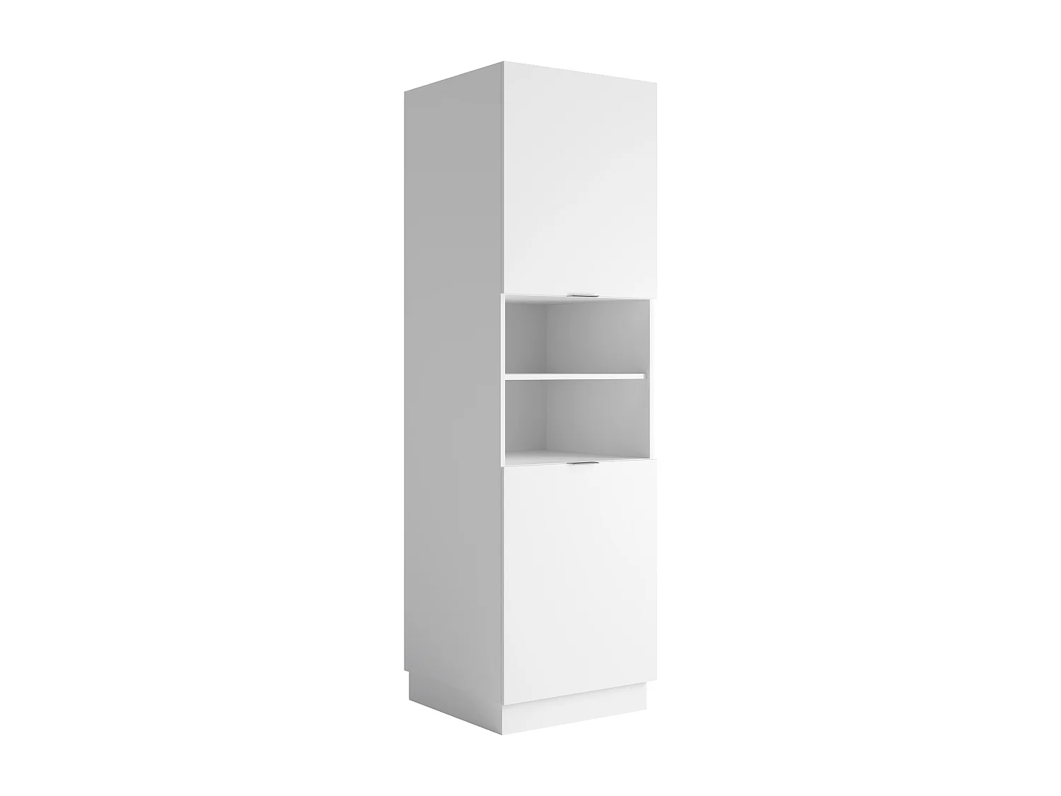 Colonne de cuisine avec 2 portes et 2 niches - Blanc - CARMEO