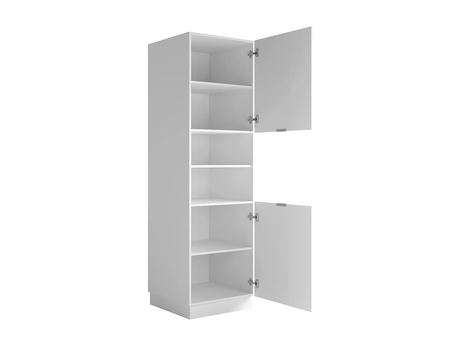Colonne de cuisine avec 2 portes et 2 niches - Blanc - CARMEO