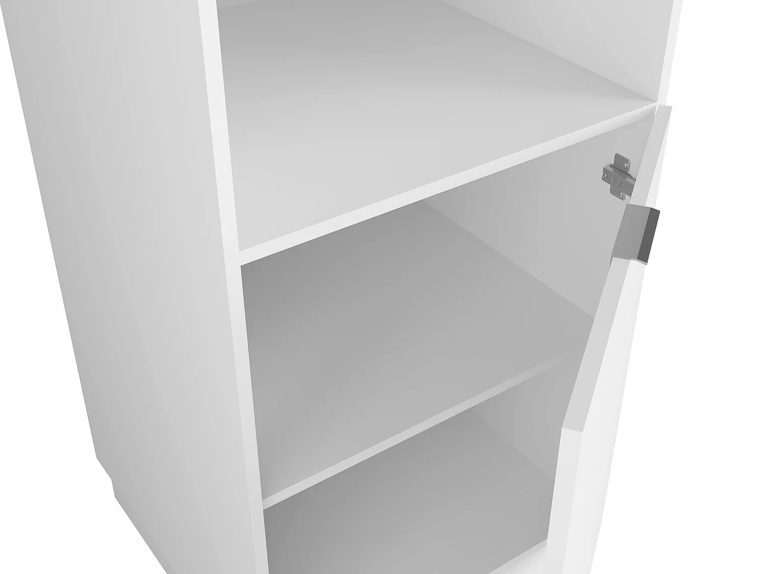 Colonne de cuisine avec 2 portes et 2 niches - Blanc - CARMEO