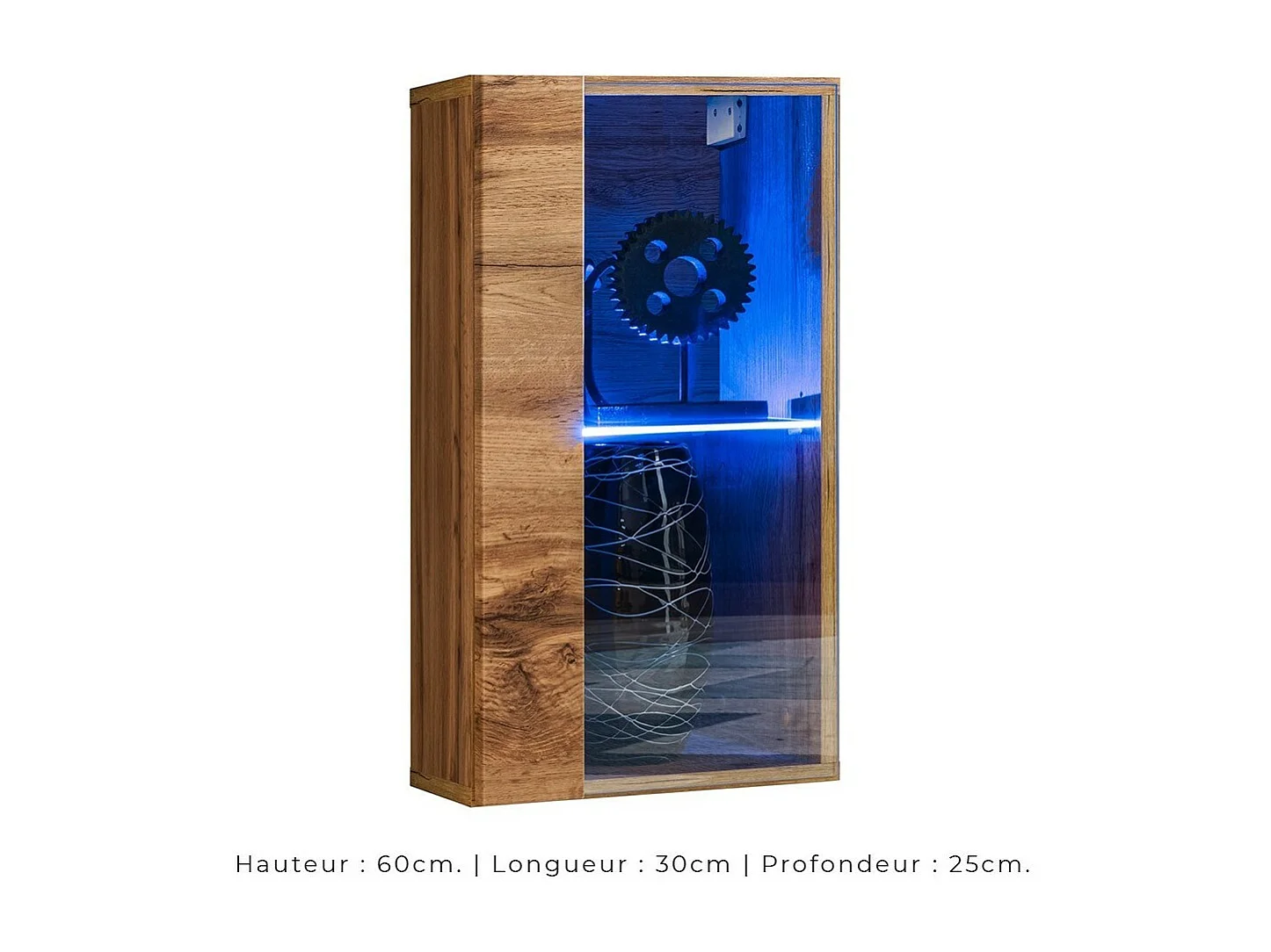 Conjunto de móveis para sala de estar estilo industrial SWITCH M4. Cor carvalho.