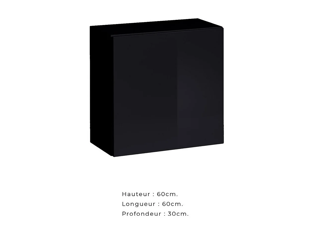 Industriële stijl woonkamermeubelset SWITCH M1. Kleur zwart.