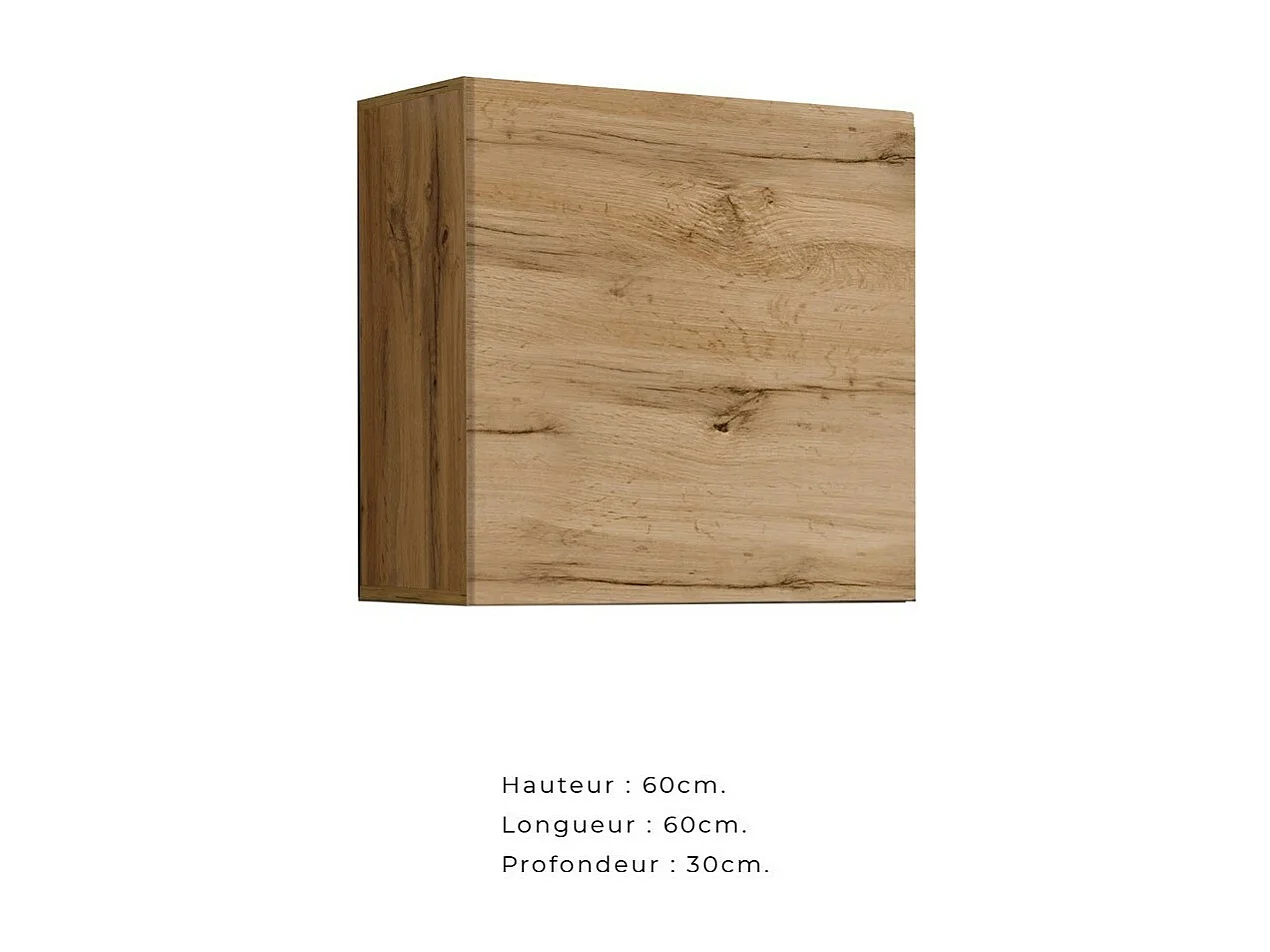 Set di mobili da soggiorno in stile industriale SWITCH M1. Colore rovere.