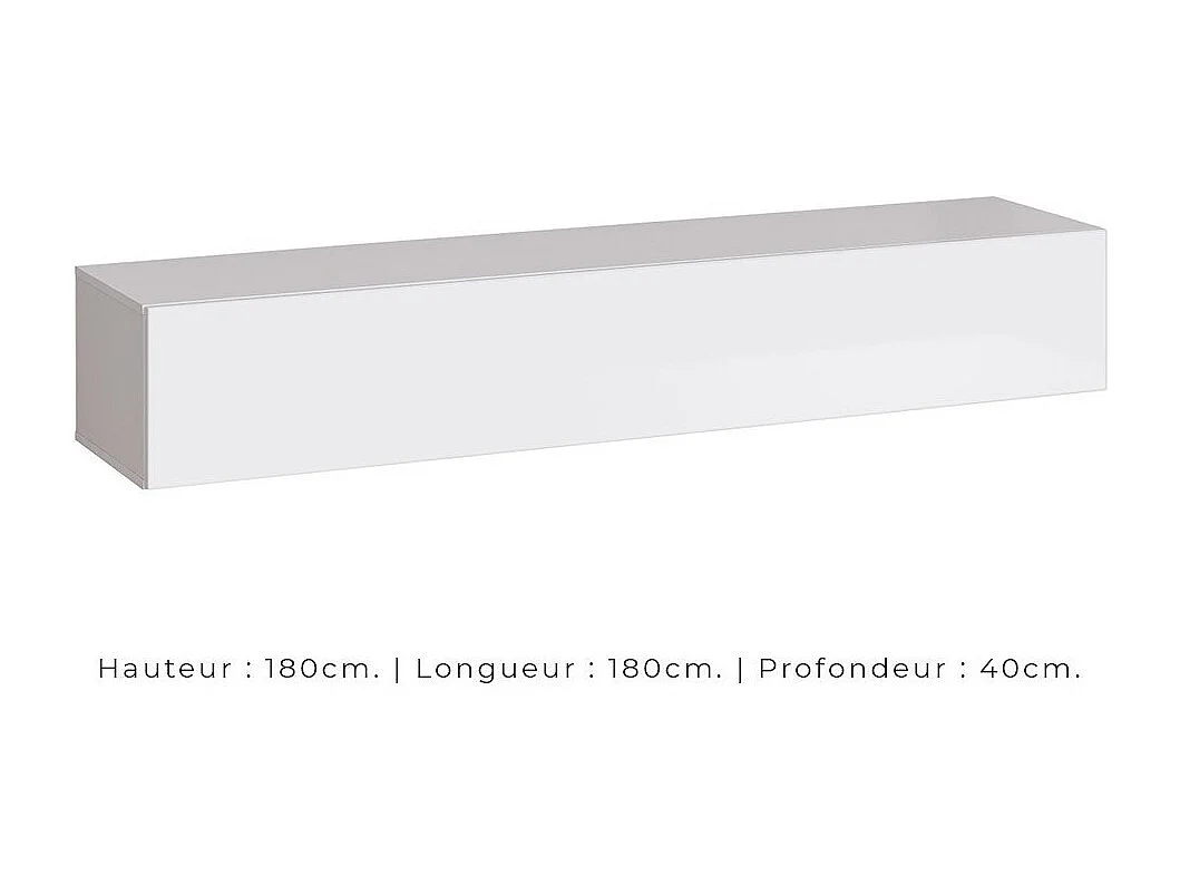 Conjunto de móveis para sala de estar estilo industrial SWITCH M2. Cor branca.