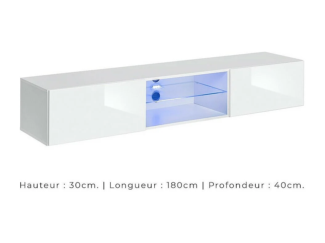 Conjunto de móveis para sala de estar estilo industrial SWITCH M5. Cor branca.