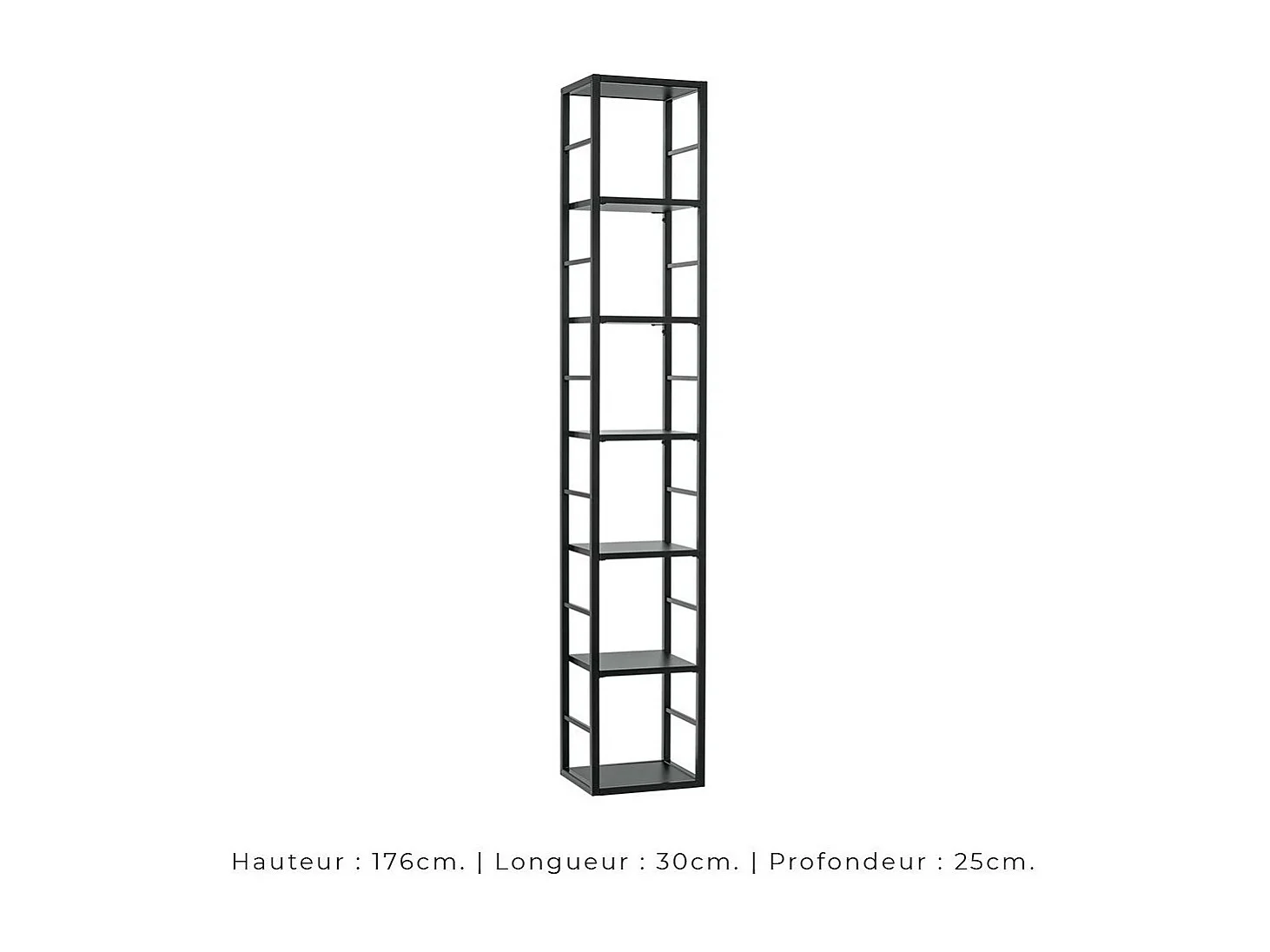 Ensemble meubles de salon style industriel SWITCH M6. Coloris noir.