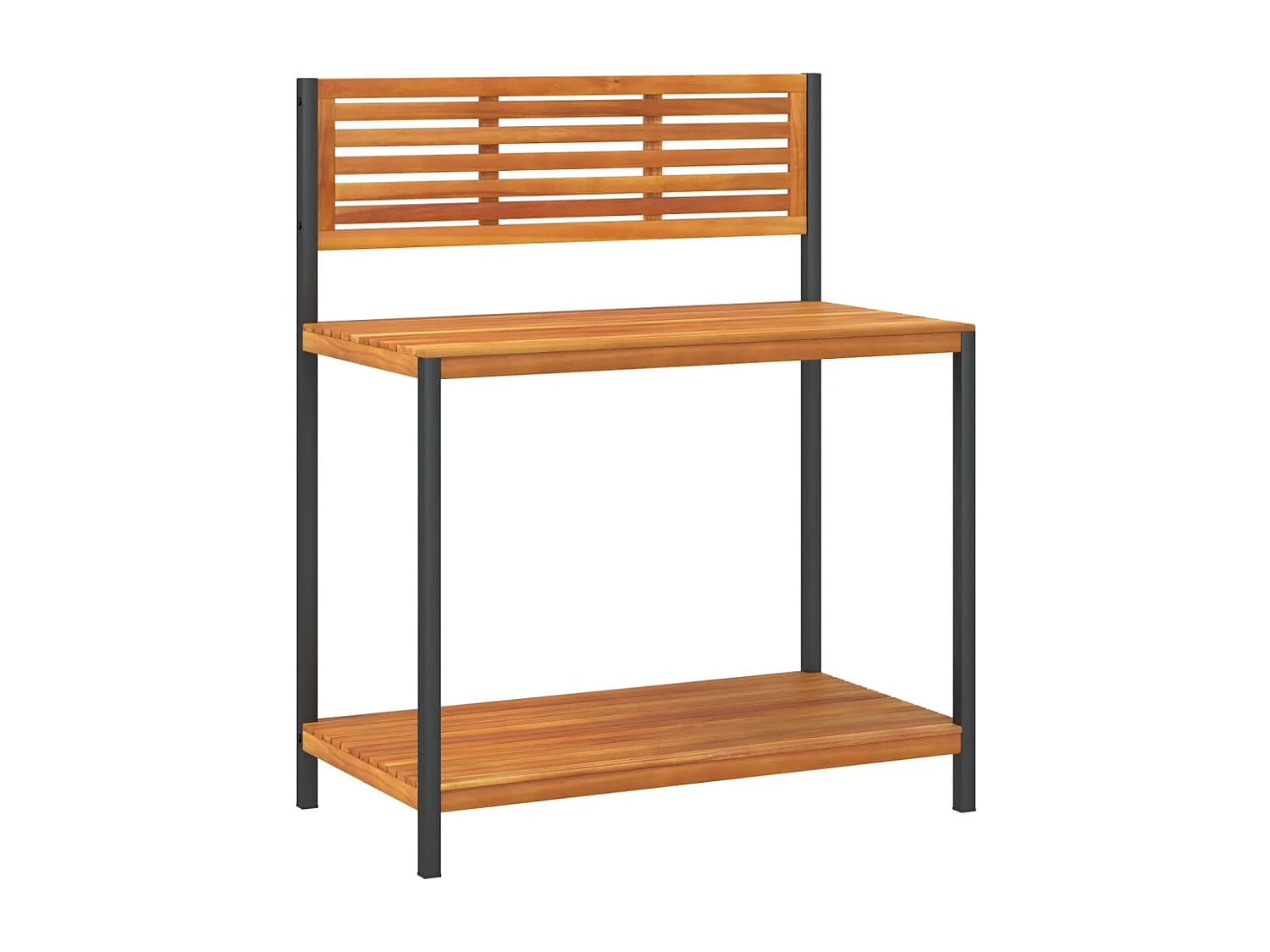 Table de travail de jardin bois d'acacia solide et acier