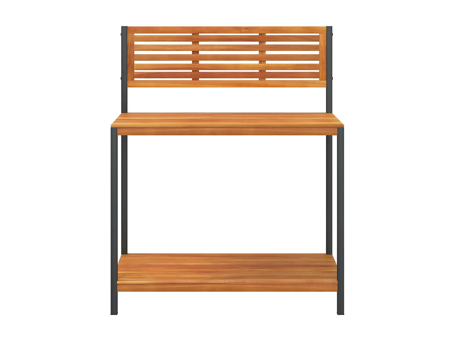 Table de travail de jardin bois d'acacia solide et acier