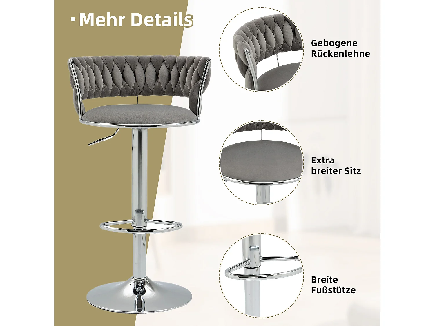 Fauteuil Lounge Moderne, Bureau Et Salon, Style Rétro Élégant