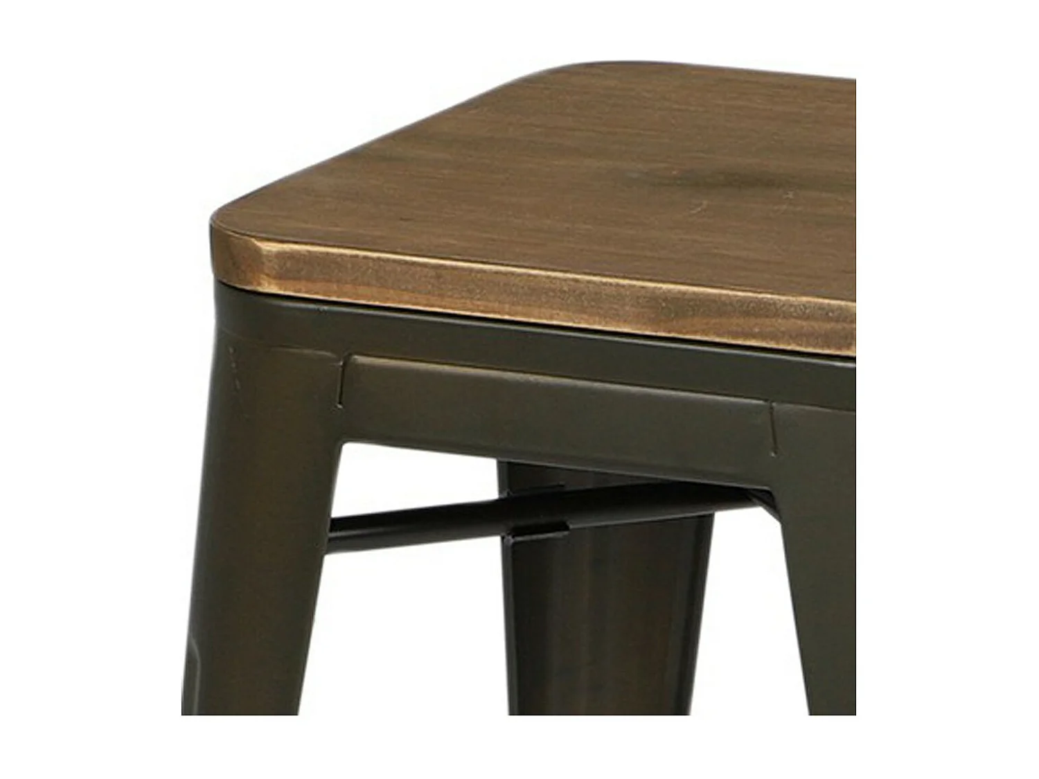 Lot de 4 tabourets style industriel en métal, coloris gris – Collection FACTORY.