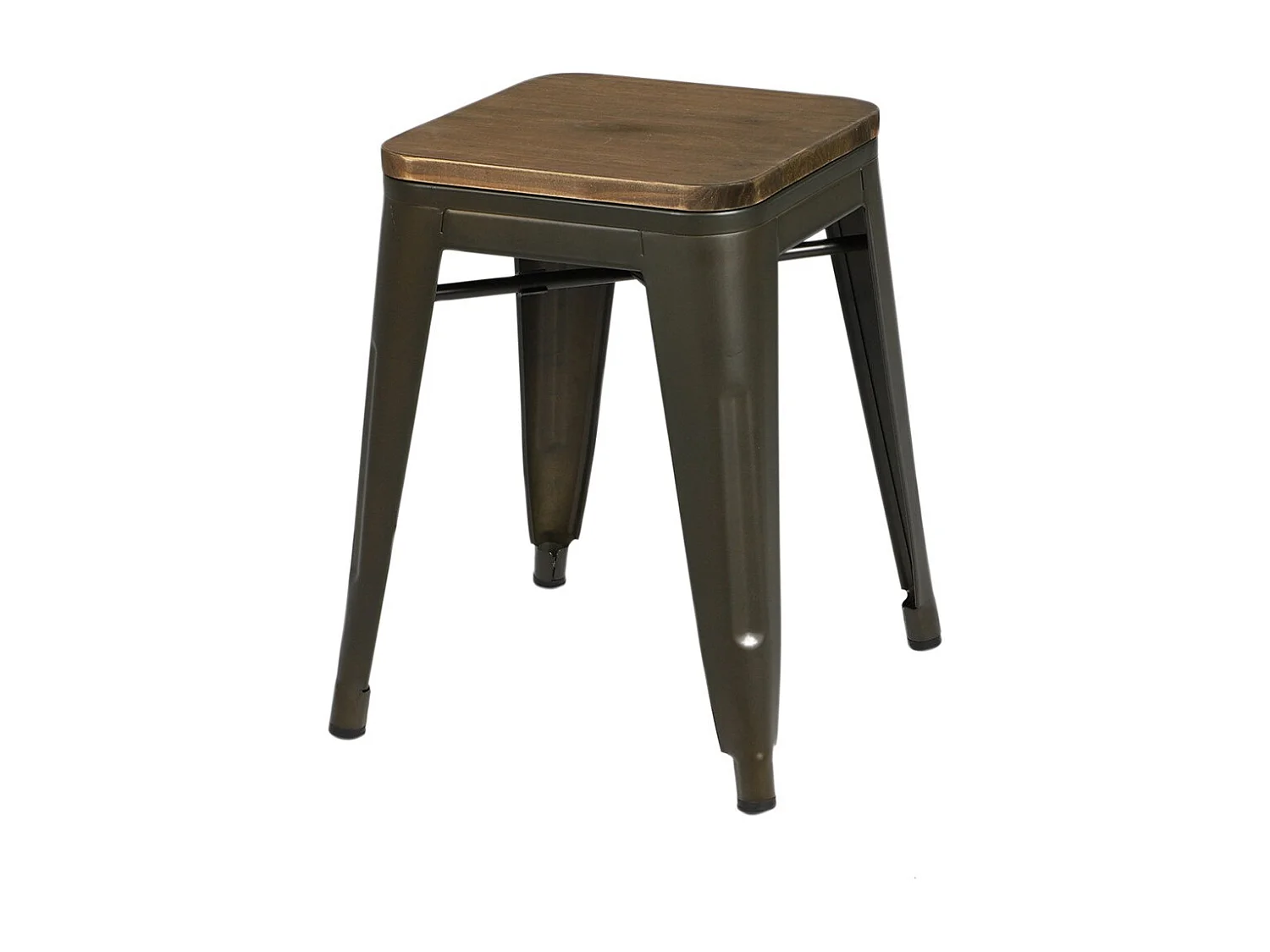 Lot de 4 tabourets style industriel en métal, coloris gris – Collection FACTORY.