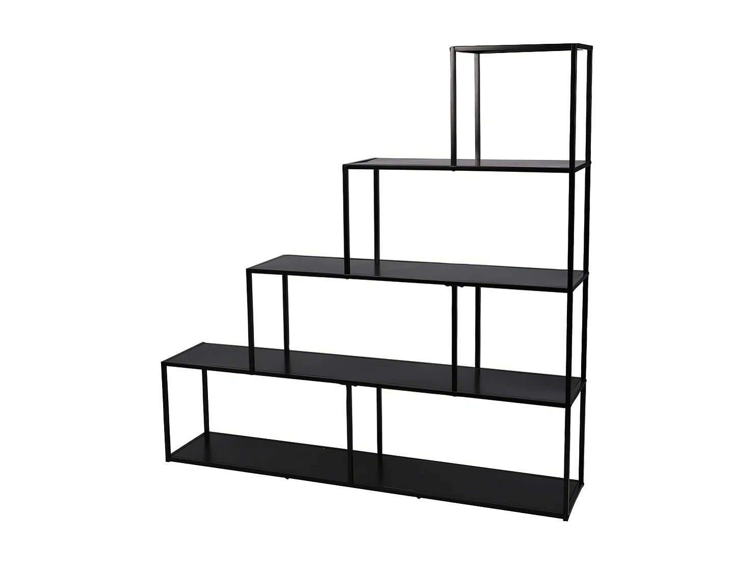 Libreria a scala a 4 livelli collezione SOHO - Dimensioni 160x30x160 cm, colore nero