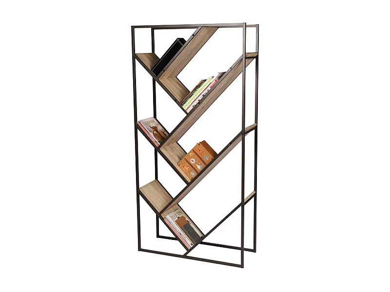 Design boekenkast voor kantoor met 7 planken uit de DARYL collectie - Afmetingen 80x30x160 cm