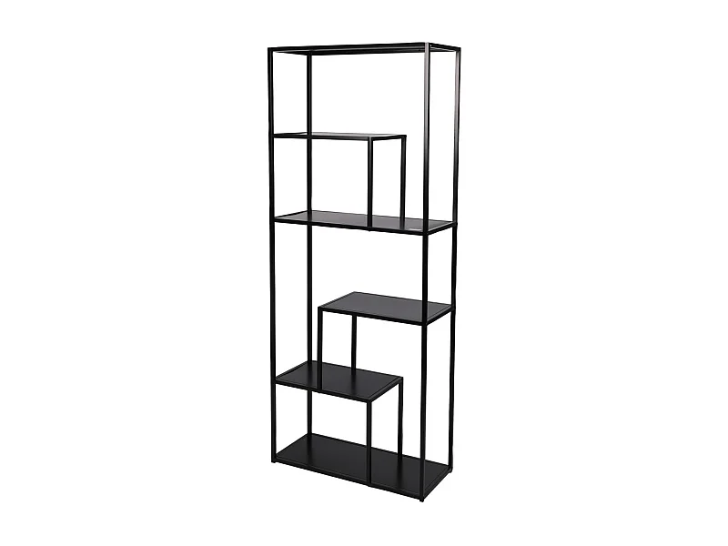 Libreria a 6 livelli con struttura in metallo collezione SOHO - Dimensioni 70x30x170 cm