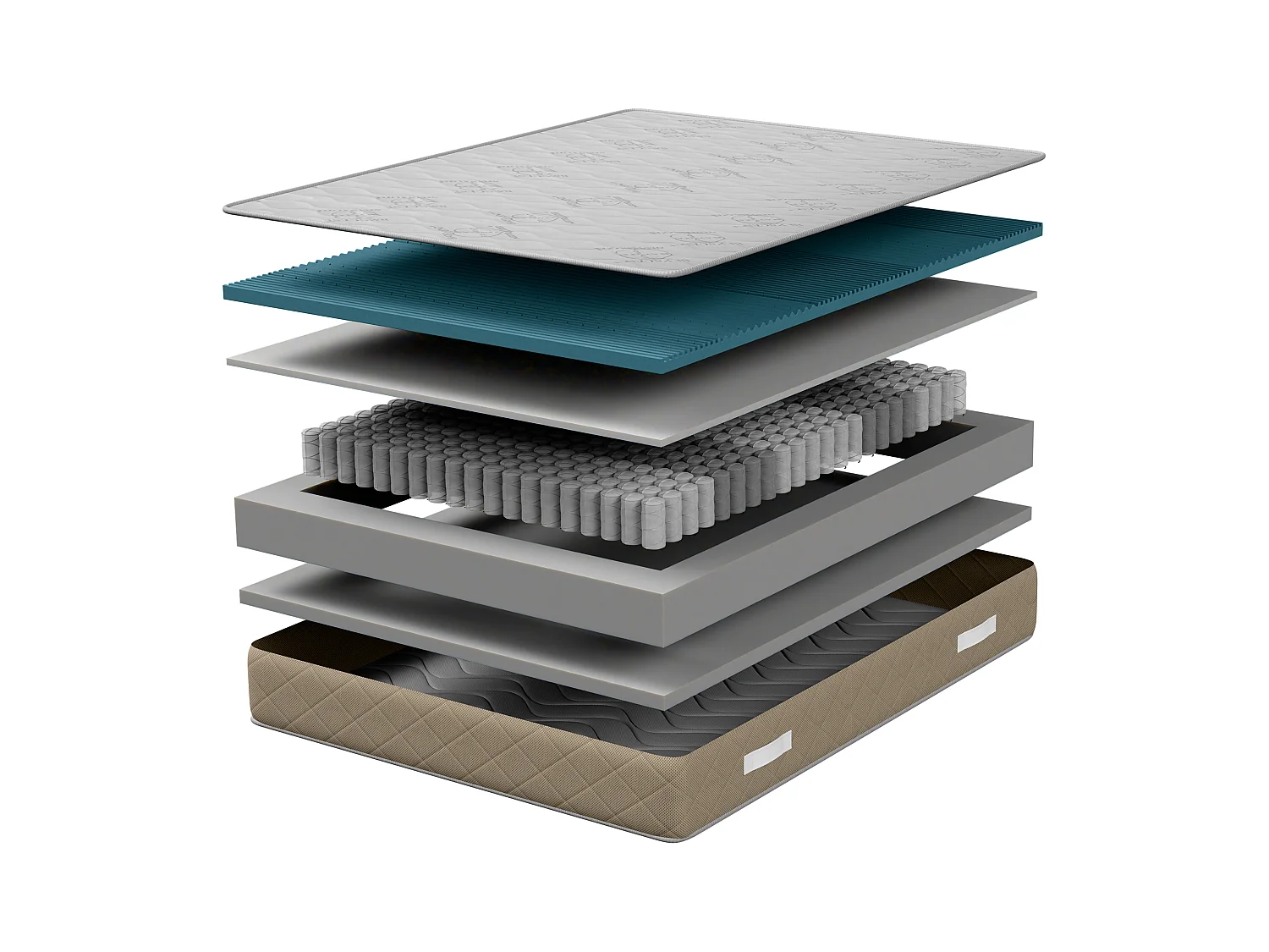 Taschenfederkernmatratze und Memory Foam,differenzierte Zonen 90x190x30