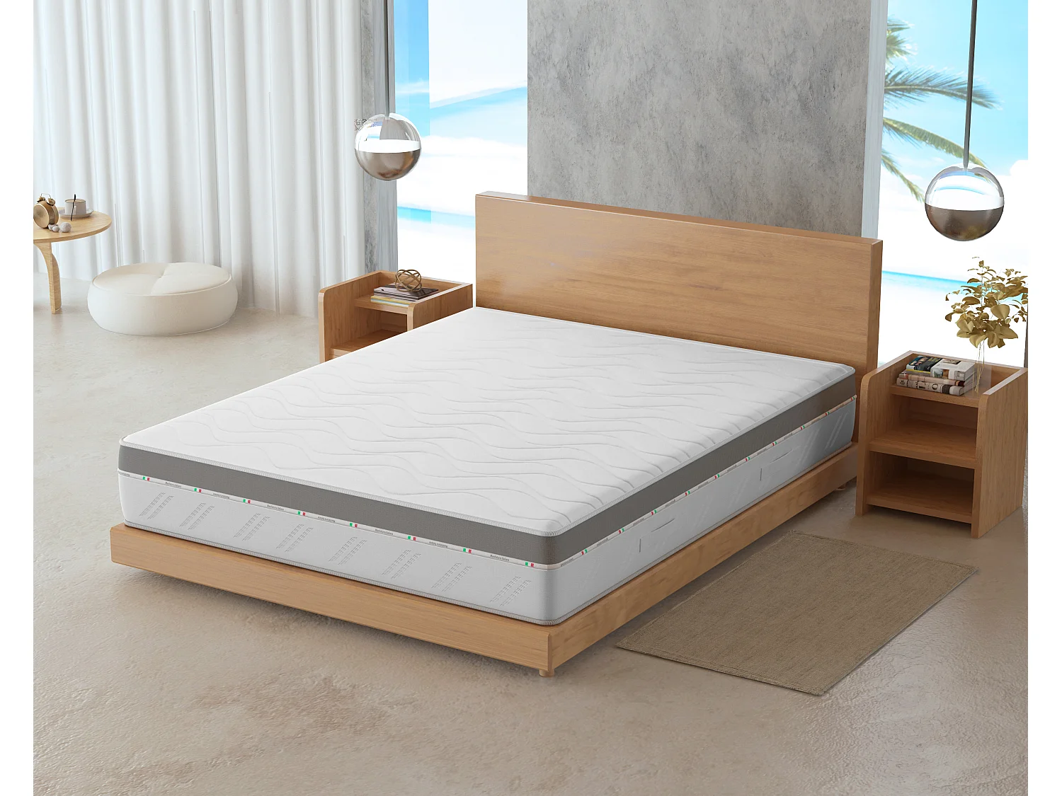 Matelas 800 Ressorts Indépendants Polirelax 7 Zones Air Touch 120x190x22