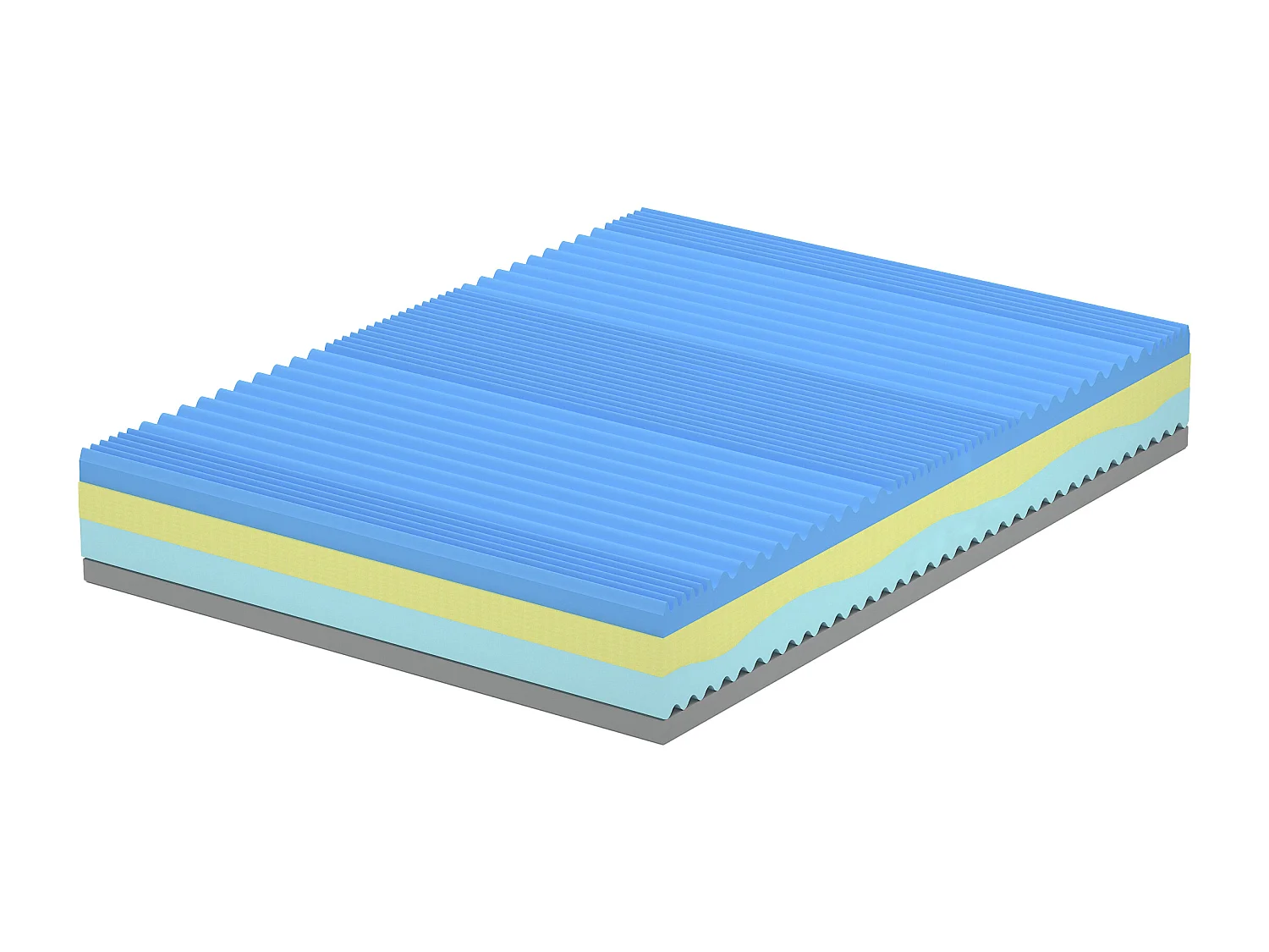 Matelas 4 couches Memory Sky,Housse Meditation Amovible 160x190x24