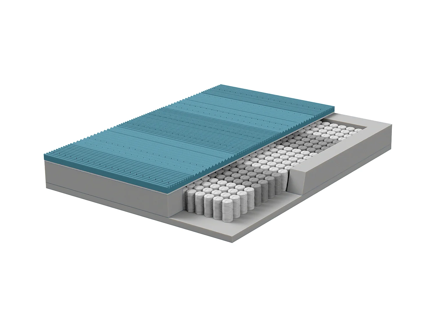 Matelas à ressorts ensachés et Memory Foam,Zones différenciées 120x200x30