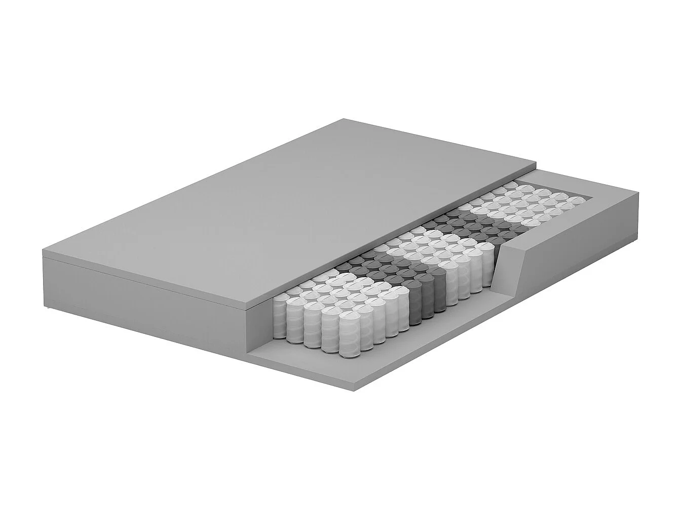 Matelas 800 Ressorts Indépendants Polirelax 7 Zones Air Touch 80x190x22