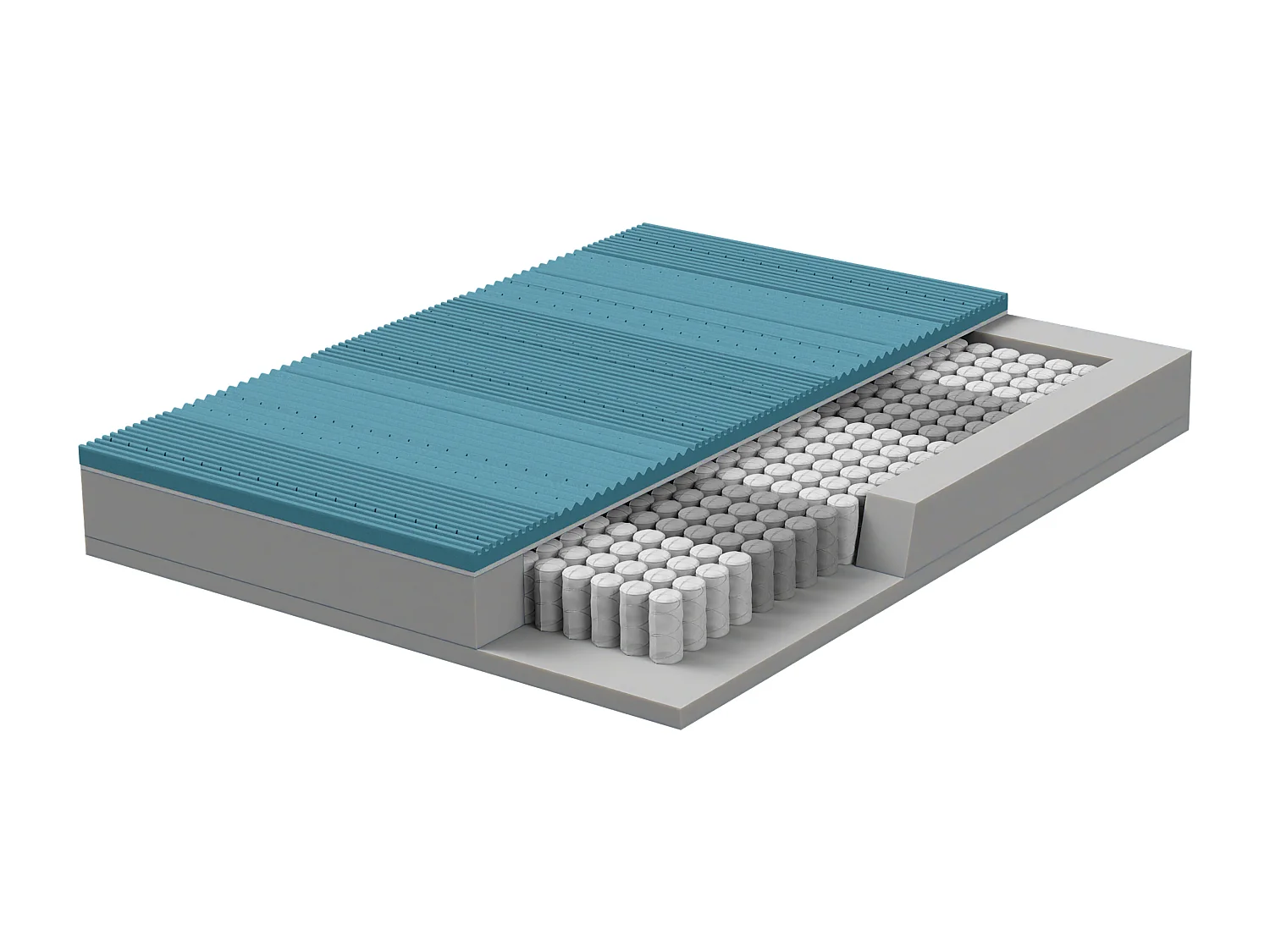 Matelas à ressorts ensachés et Memory Foam,Zones différenciées 140x200x30