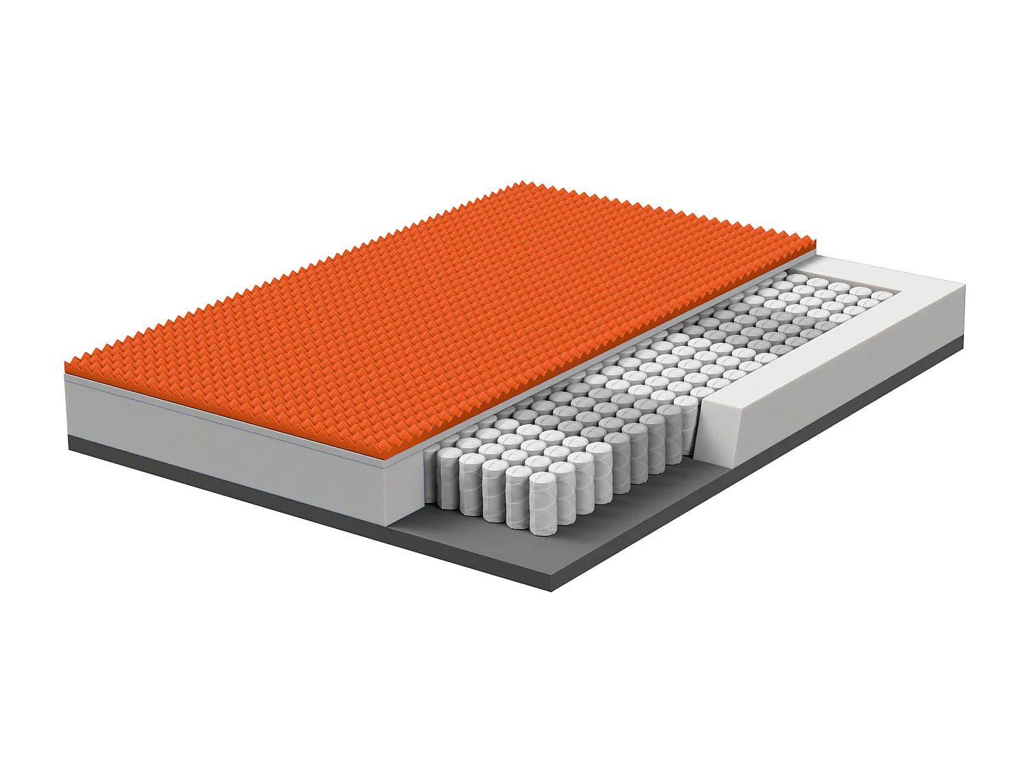 Matelas à ressorts ensachés et Memory Hybrid 140x190x26